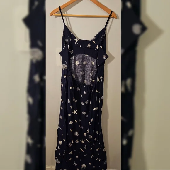 a new day Navy Blue Shell Print Maxi Dress - Picture 2 of 4